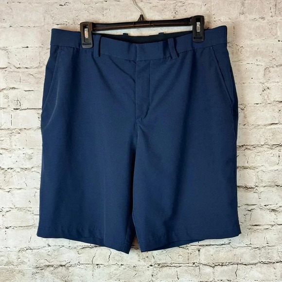 Nike Golf Men's Size 36 Navy Blue Shorts Dri-Fit Polyester Spandex Active Course - Picture 2 of 12